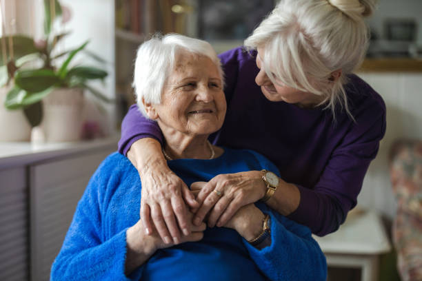 elderly couple in an assisted living facility in Fredericksburg, Virginia.